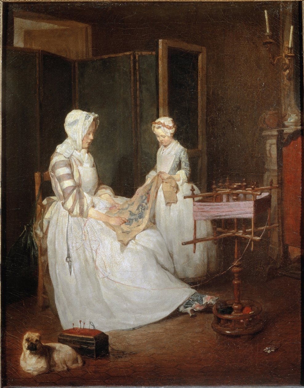 La mère diligente, c.1740 - Jean Baptiste Simeon Chardin