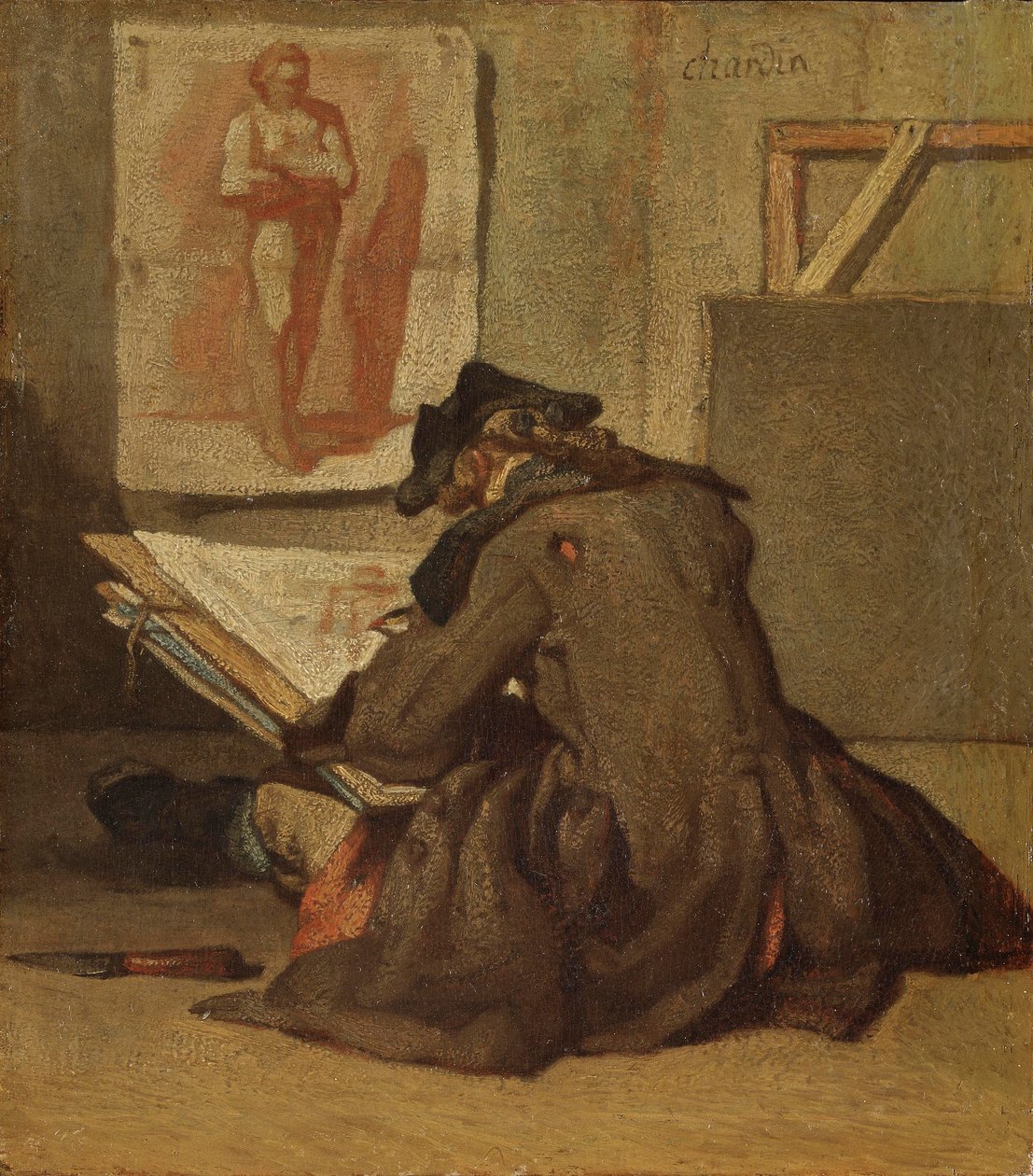 Jeune étudiant dessinant - Jean-Baptiste Simeon Chardin