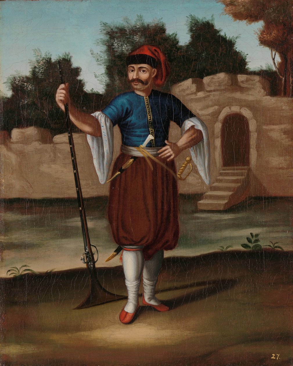 Soldat albanais - Jean Baptiste Vanmour (workshop of)