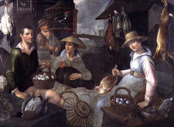 Un Étale de Marché - Jean Baptiste de (attr. to) Saive