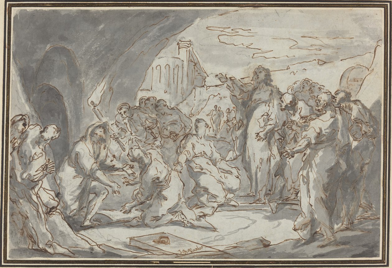 La résurrection de Lazare - Jean Baptiste van Loo