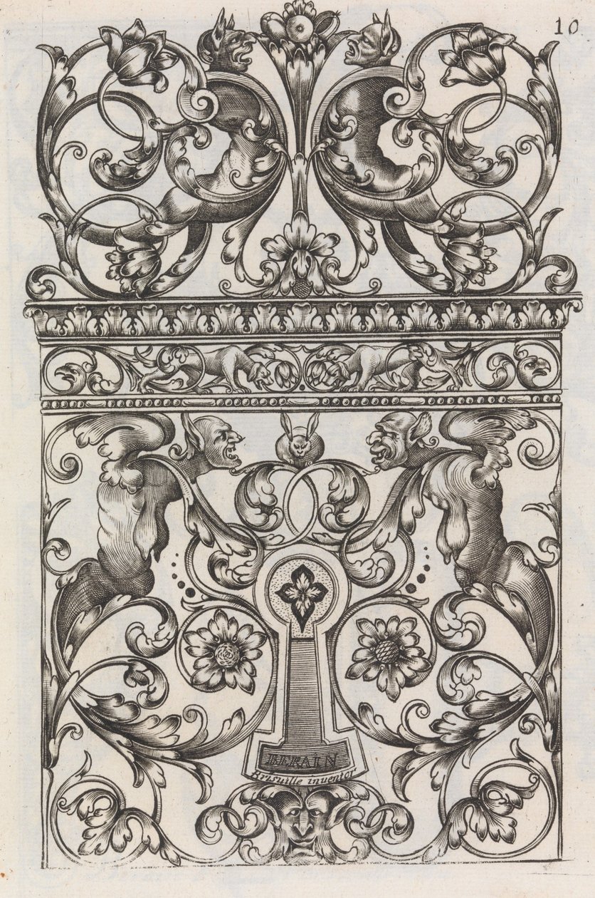 Diverses pièces de serruriers, page 11 recto, vers 1663 - Jean Berain