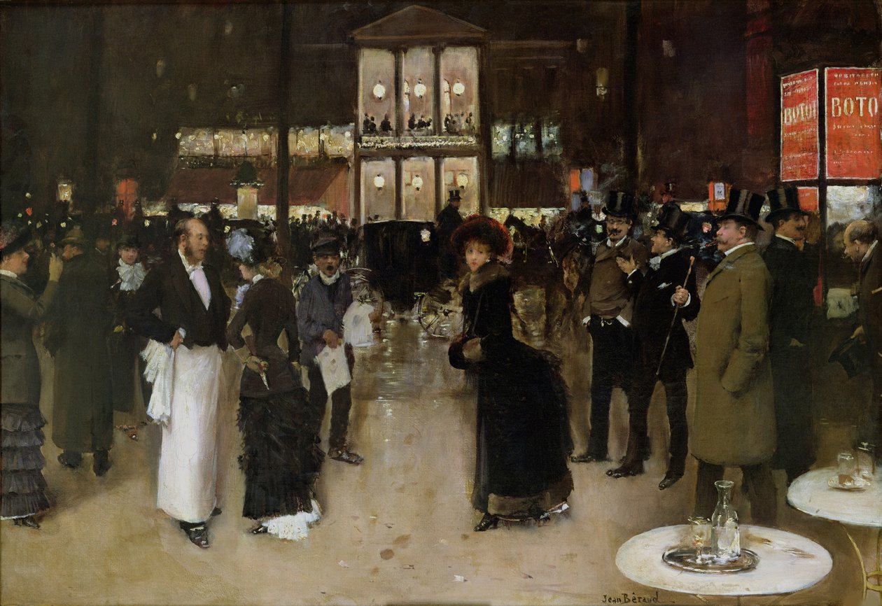 Le boulevard Montmartre, la nuit, devant le théâtre des Variétés - Jean Beraud