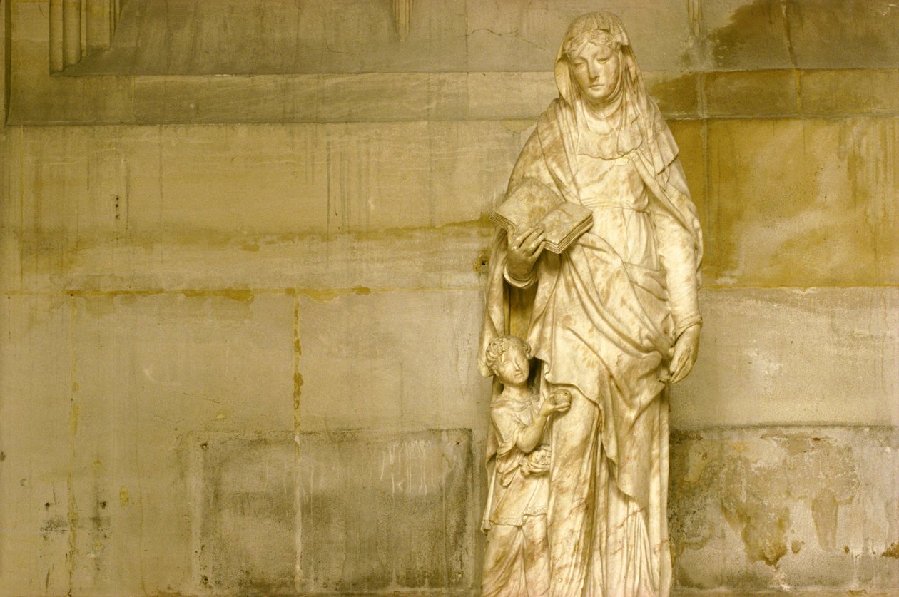 Sainte Anne et sa fille la Vierge Marie (marbre) - Jean Bullant
