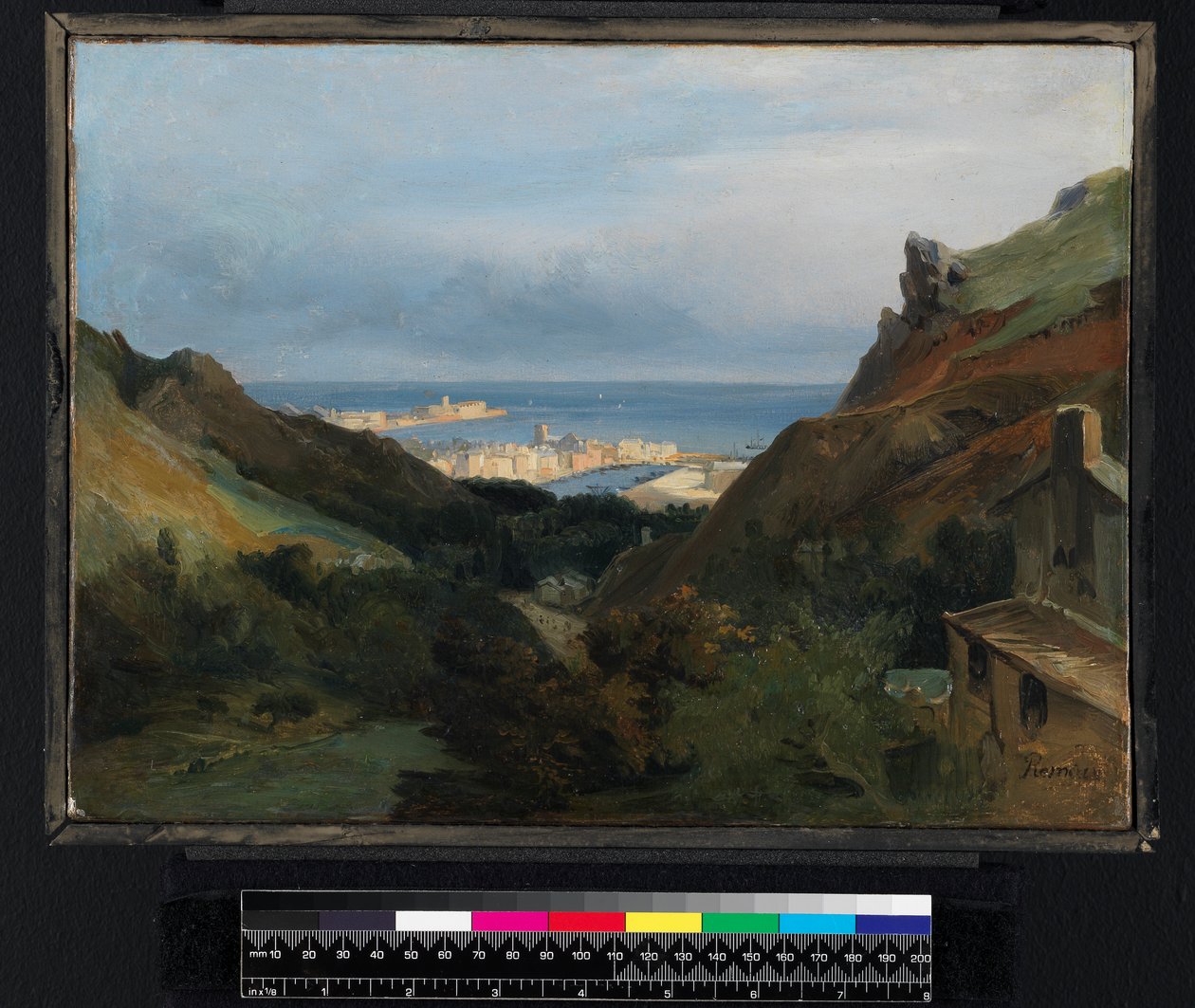 Paysage italien avec vue sur un port, avant 1875 - Jean Charles Joseph Rémond