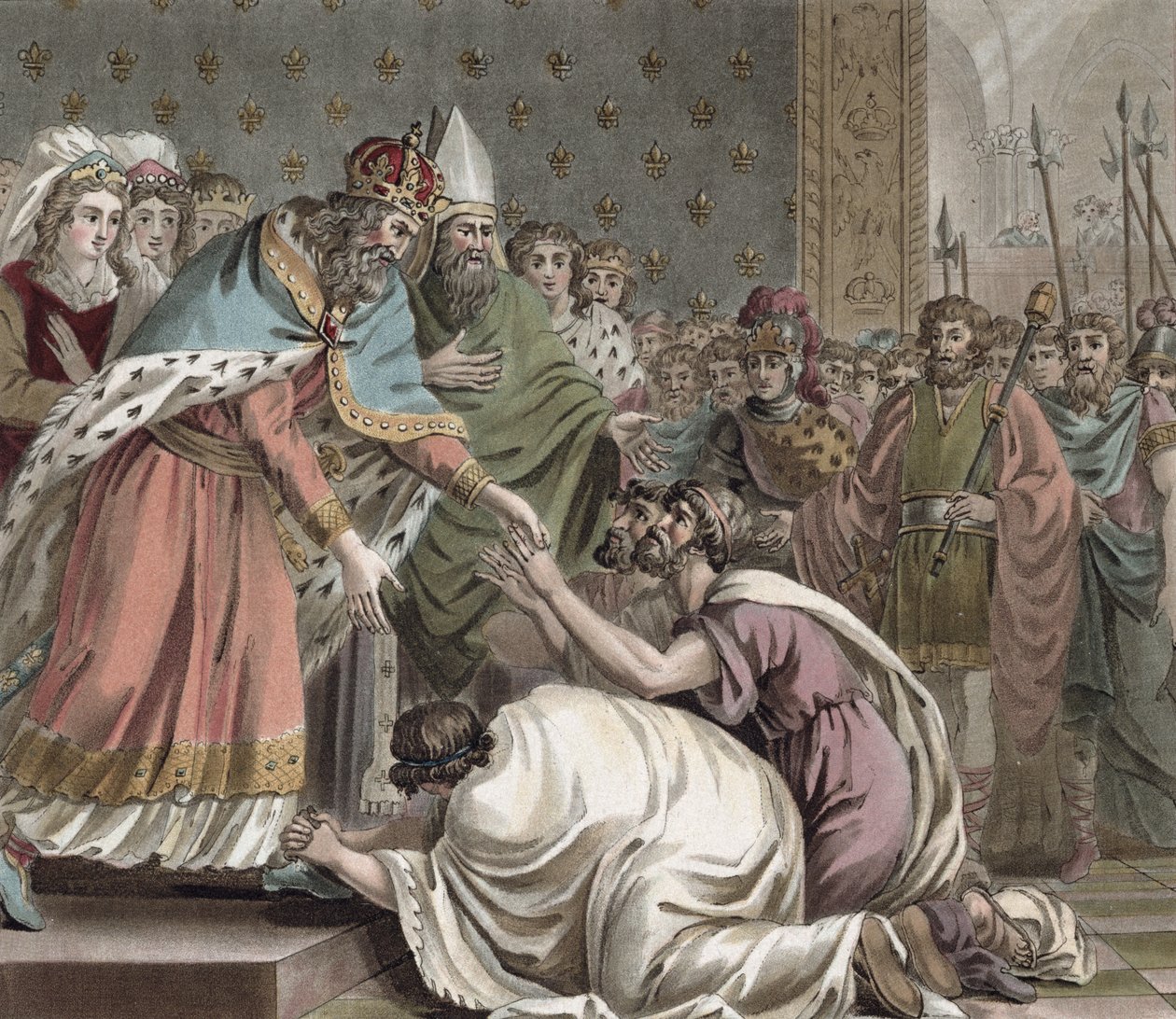 Charlemagne (742-814) reçoit les ambassadeurs de l