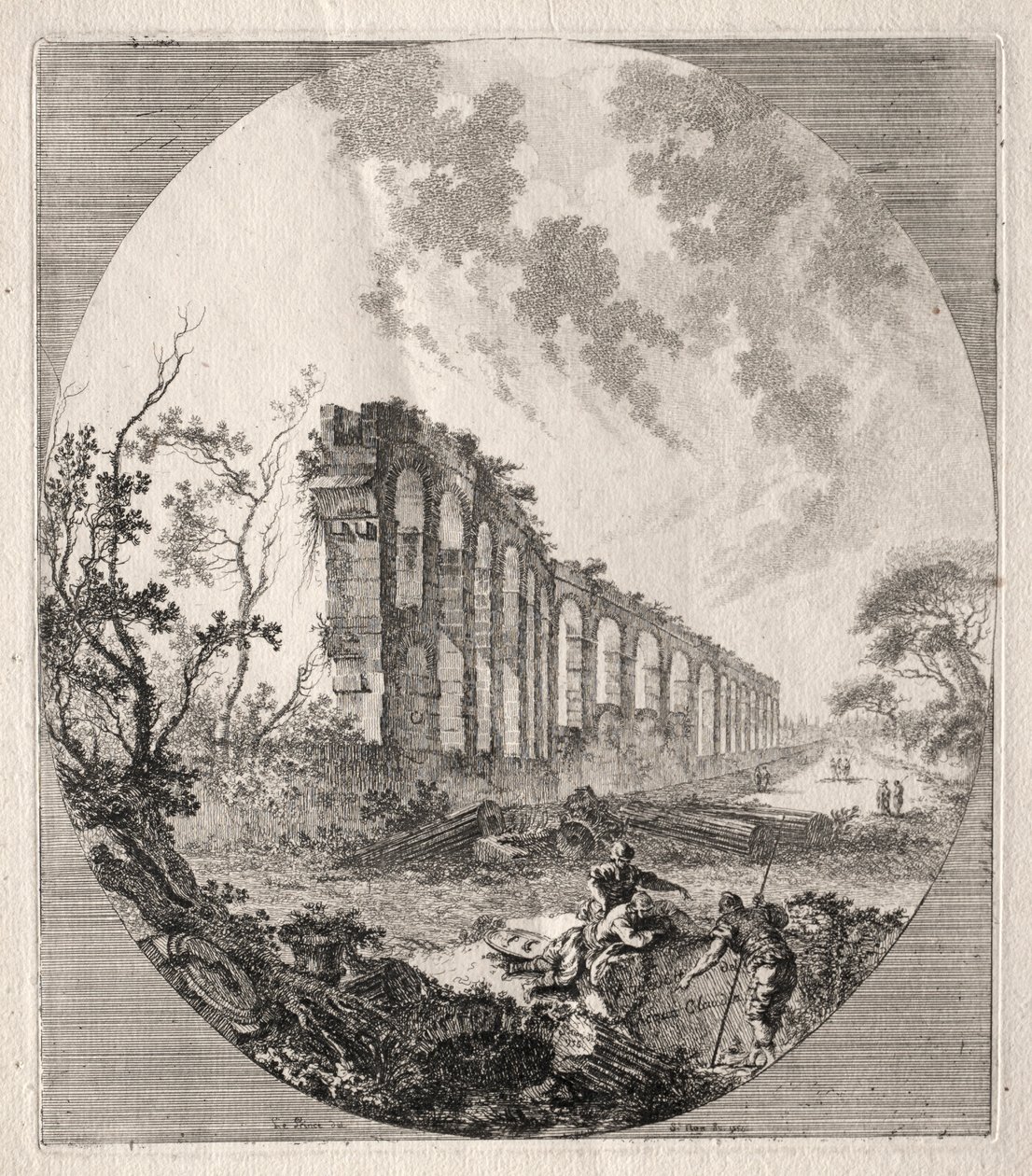 Ruines anciennes : ancien aqueduc, 1756 - Jean Claude Richard de Saint Non