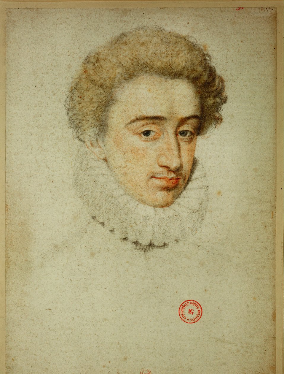 Le futur roi Henri IV de France lors de son mariage avec Marguerite de Valois ... (crayon sur papier) - Jean Clouet