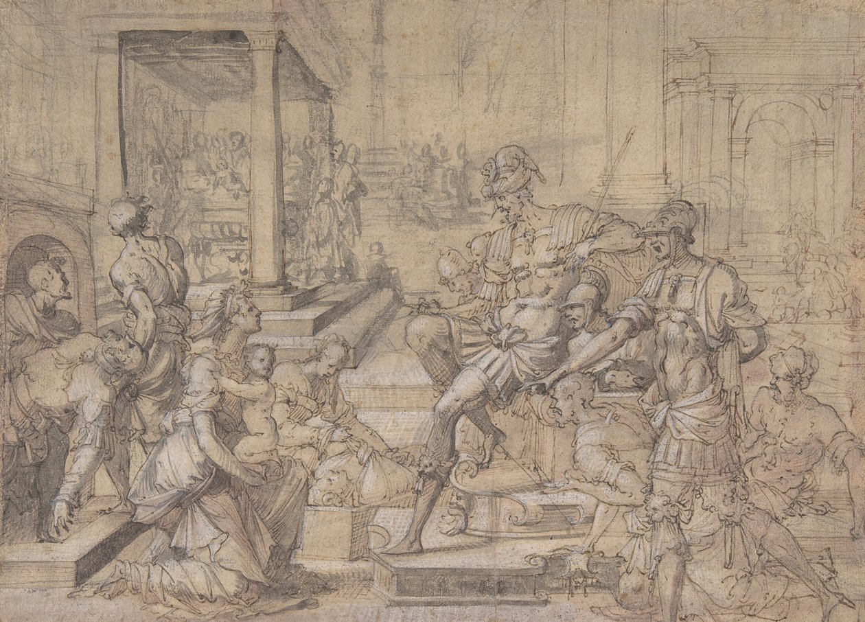 Amya demandant la garde de Saint Mamas à Faustus, vers 1543 - Jean Cousin