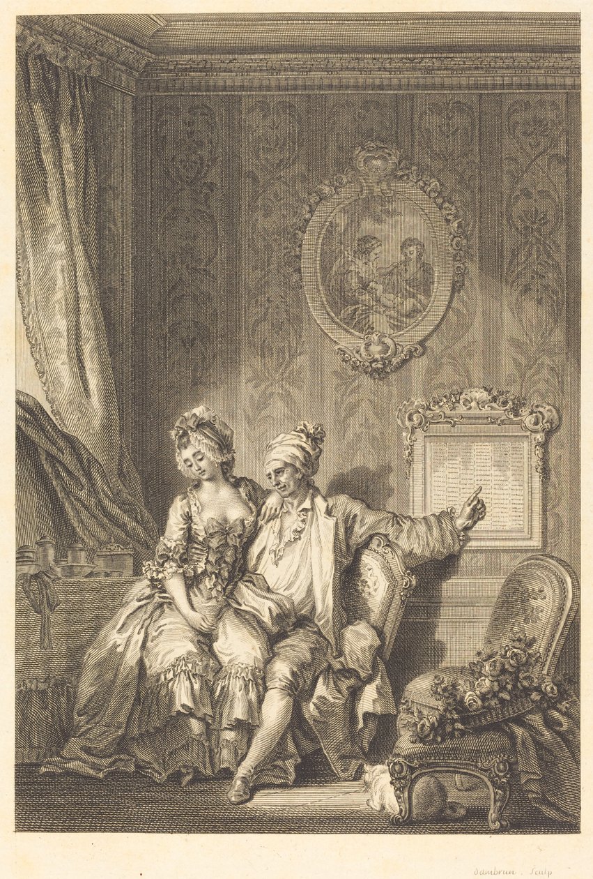 Le calendrier des vieillards - Jean Dambrun after Jean Honoré Fragonard