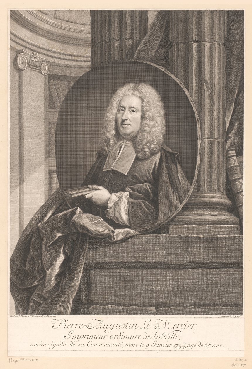 Portrait de Pierre-Augustin Le Mercier - Jean Daullé
