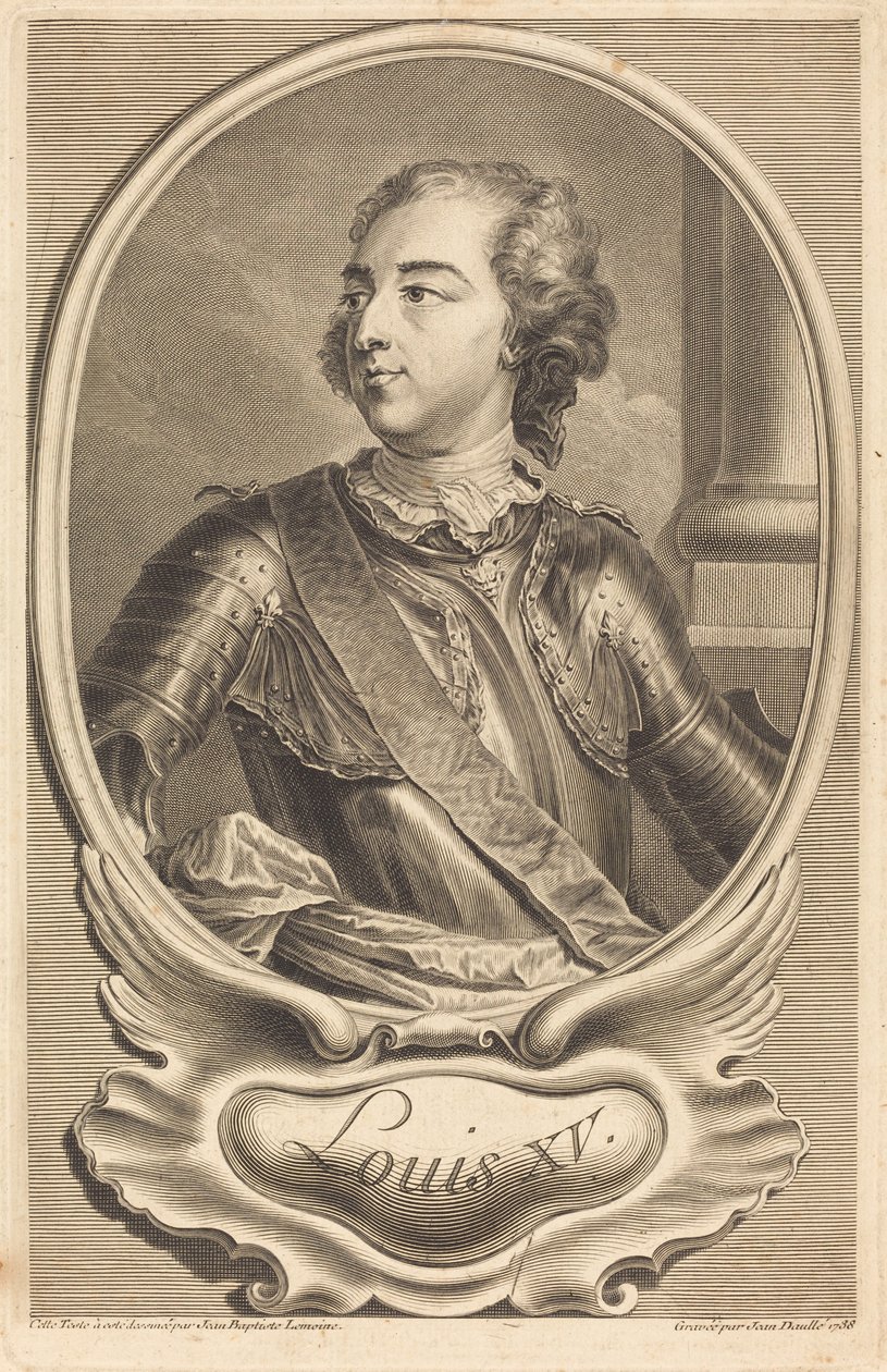 Louis XV - Jean Daullé after Jean Baptiste Lemoyne II