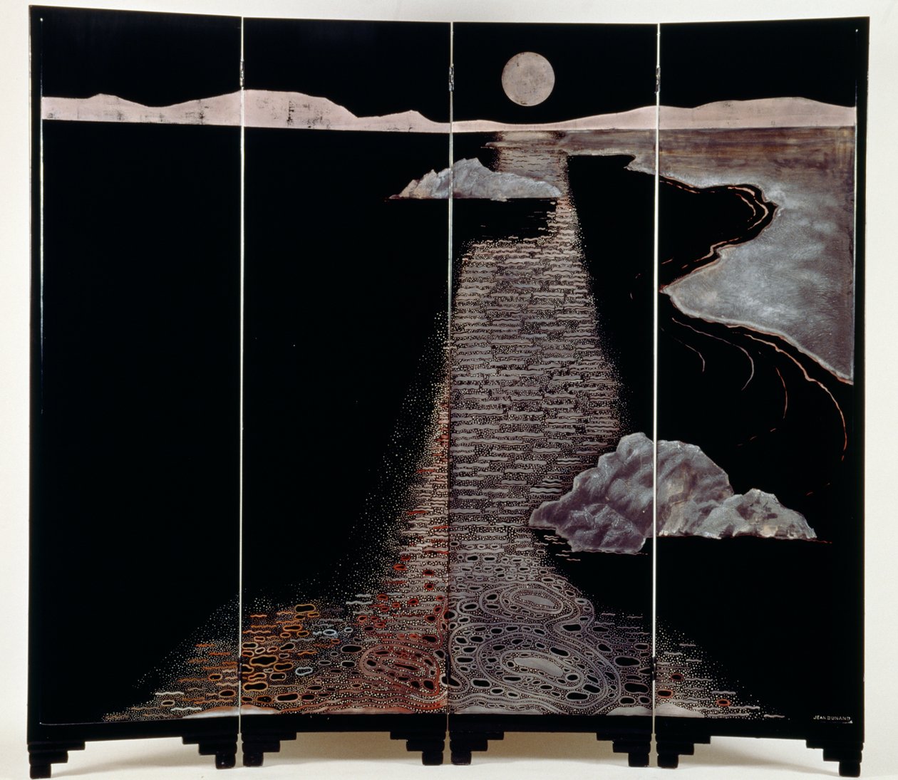 Clair de lune, paravent à quatre panneaux - Jean Dunand