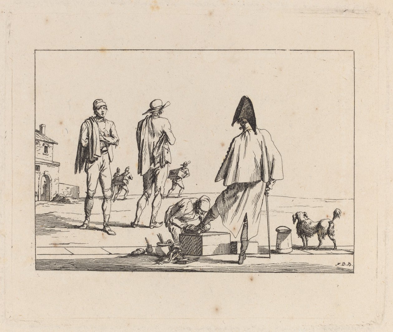 Commandant faisant cirer ses bottes - Jean Duplessis Bertaux