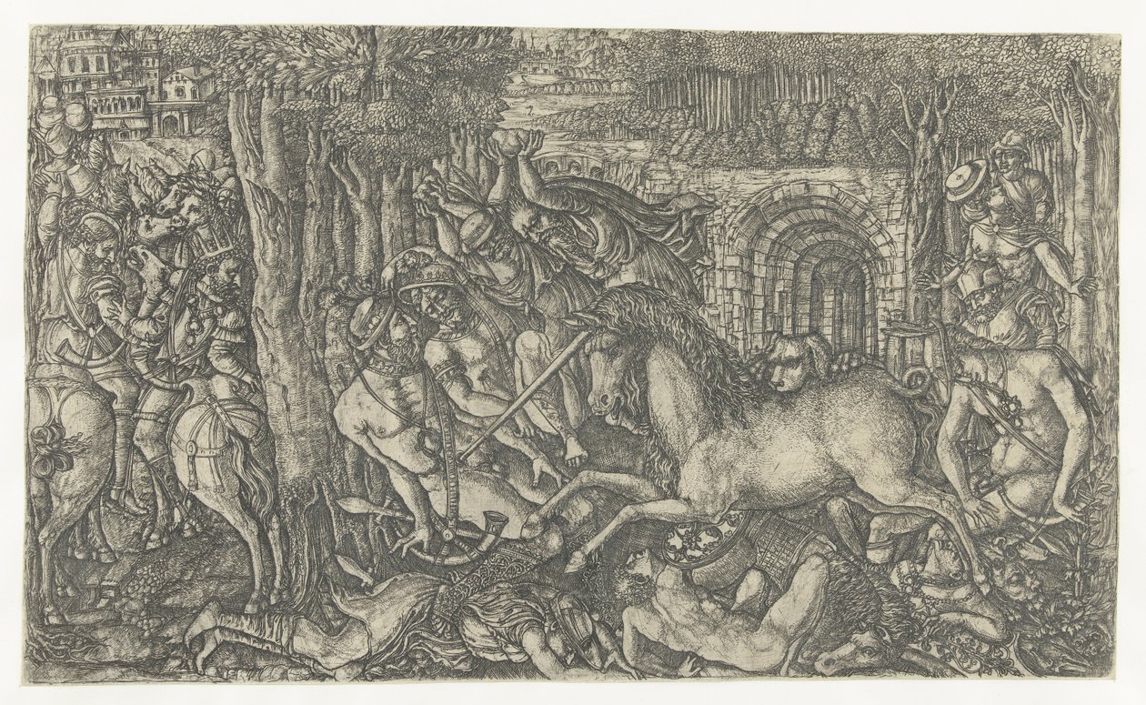 Le roi fuit devant la licorne - Jean Duvet