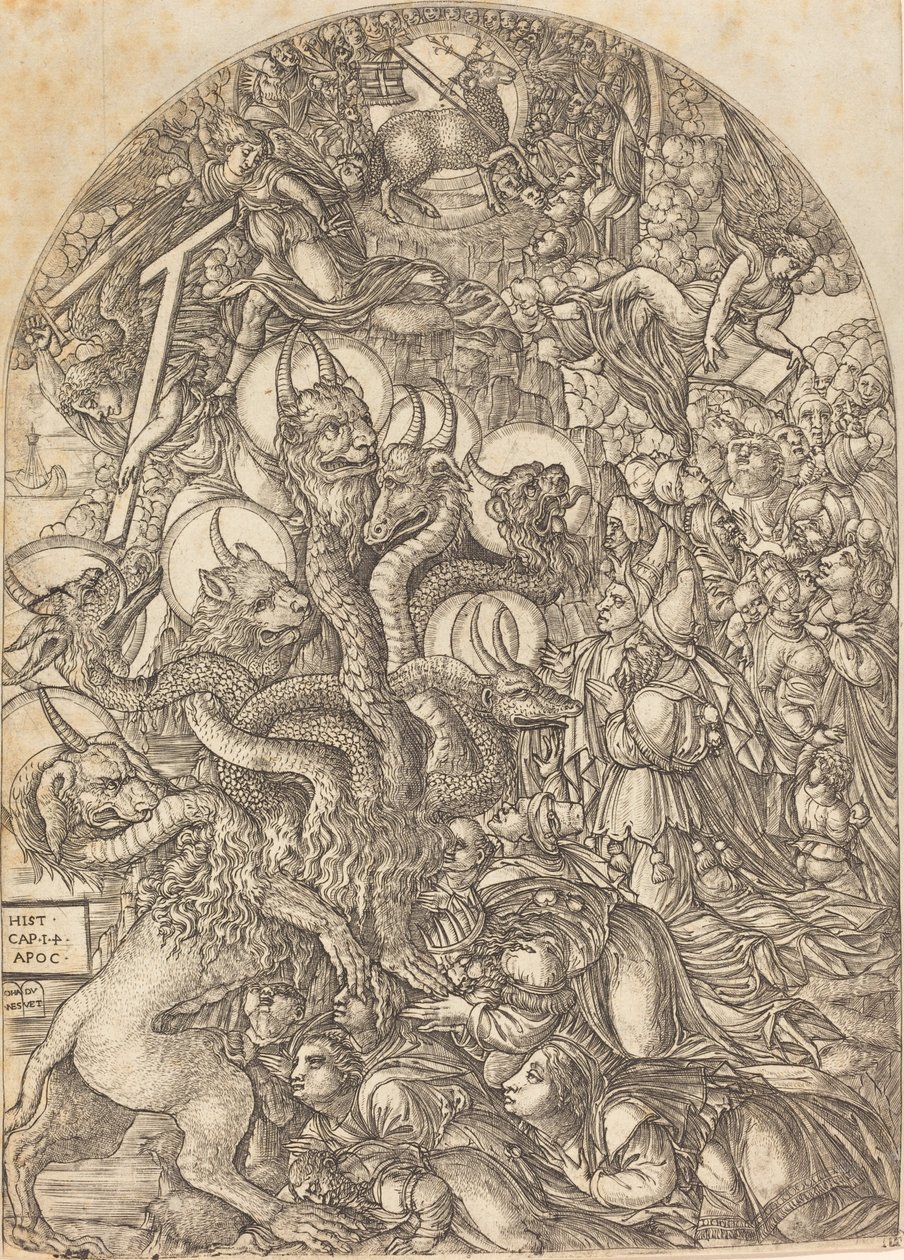 La Bête aux sept têtes et dix cornes - Jean Duvet