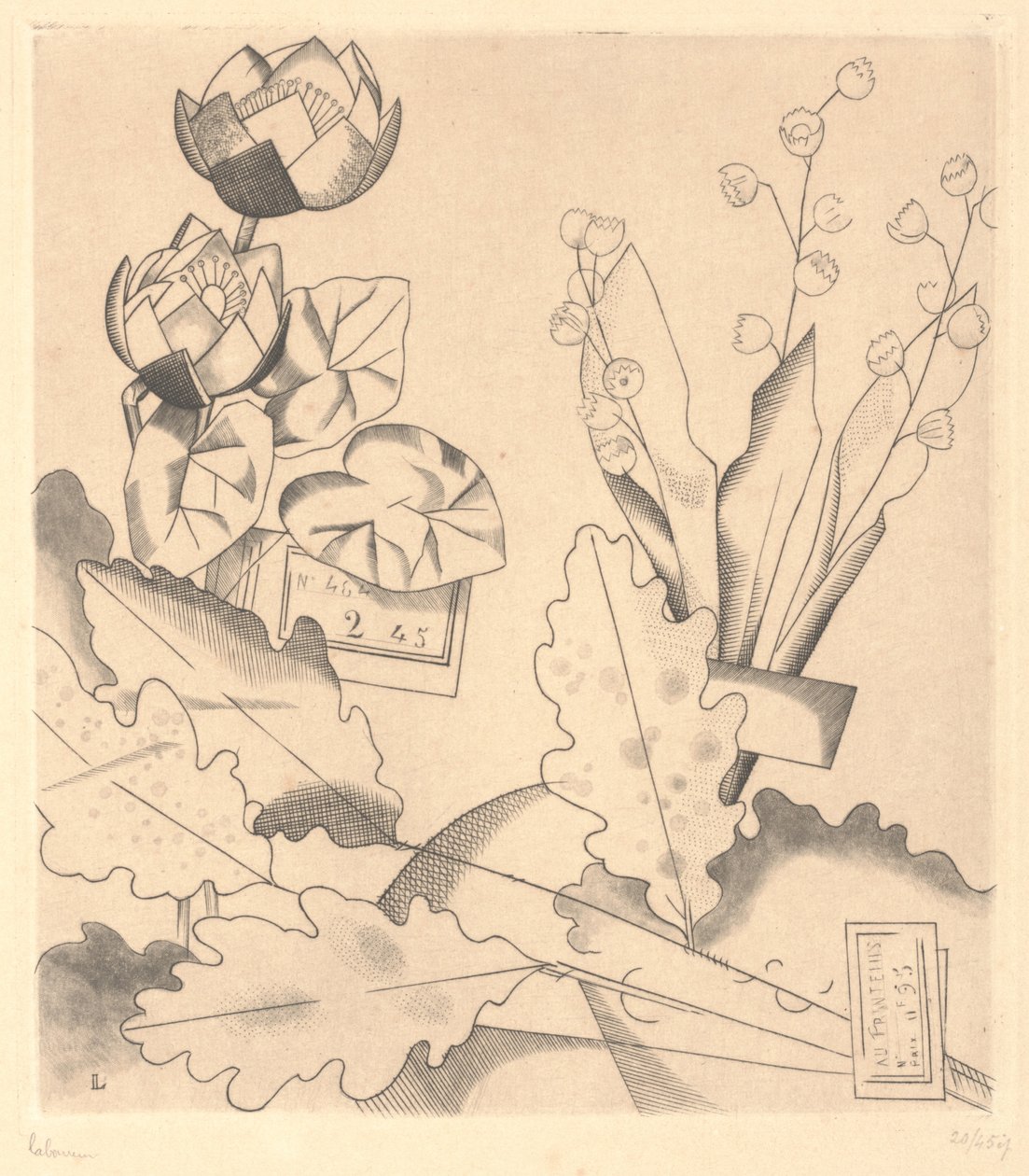 Fleurs artificielles : Nénuphars et Muguet - Jean Emile Laboureur