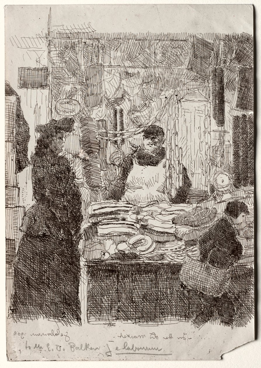 Dans le Vieux Marché - Jean Emile Laboureur