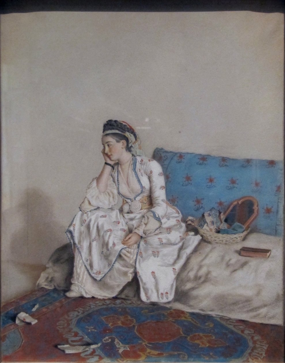 Dame pensive sur un sofa - Jean Étienne Liotard