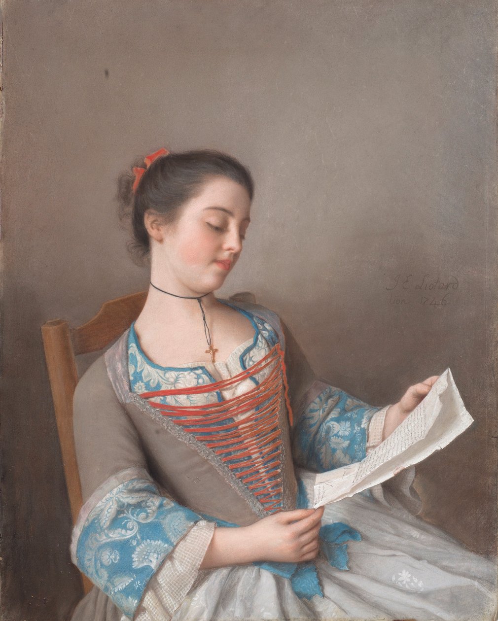 Italien : La bella lectora
Français : La liseuse - Jean Étienne Liotard
