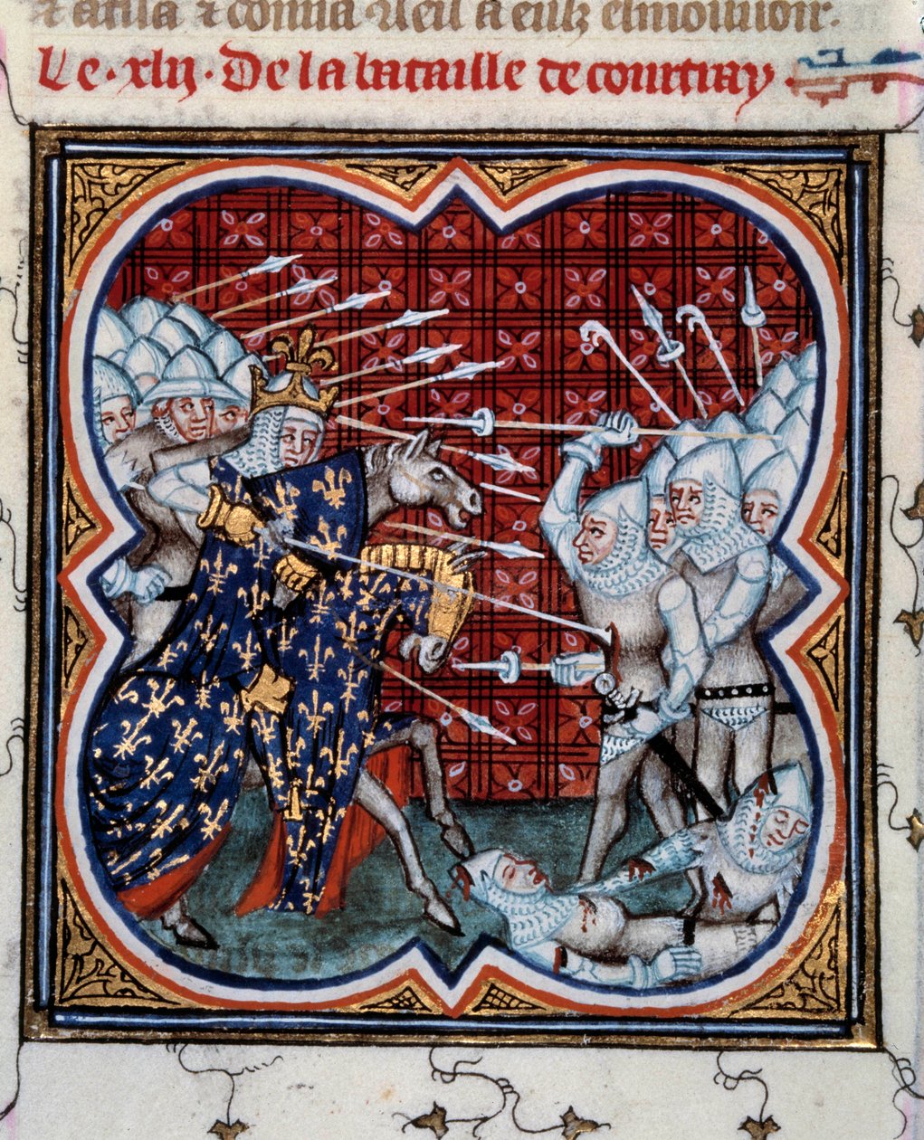 Bataille de Courtrai entre Philippe IV le Bel (1268-1314) et les Flamands dite Bataille des Éperons d