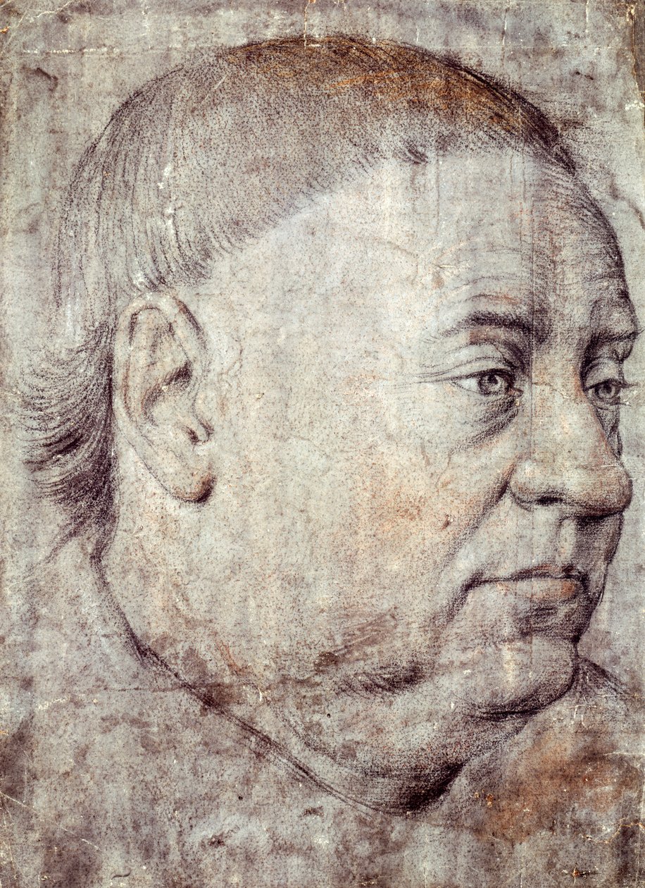 Dessin pour le portrait de Guillaume Jouvenel des Ursins, chancelier de Charles VII par Jean Fouquet - Jean Fouquet