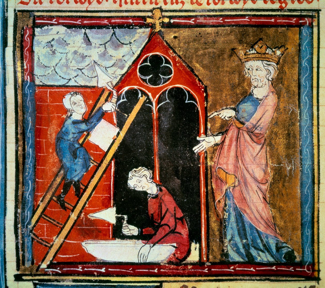 Louis VI le Gros supervisant la construction d