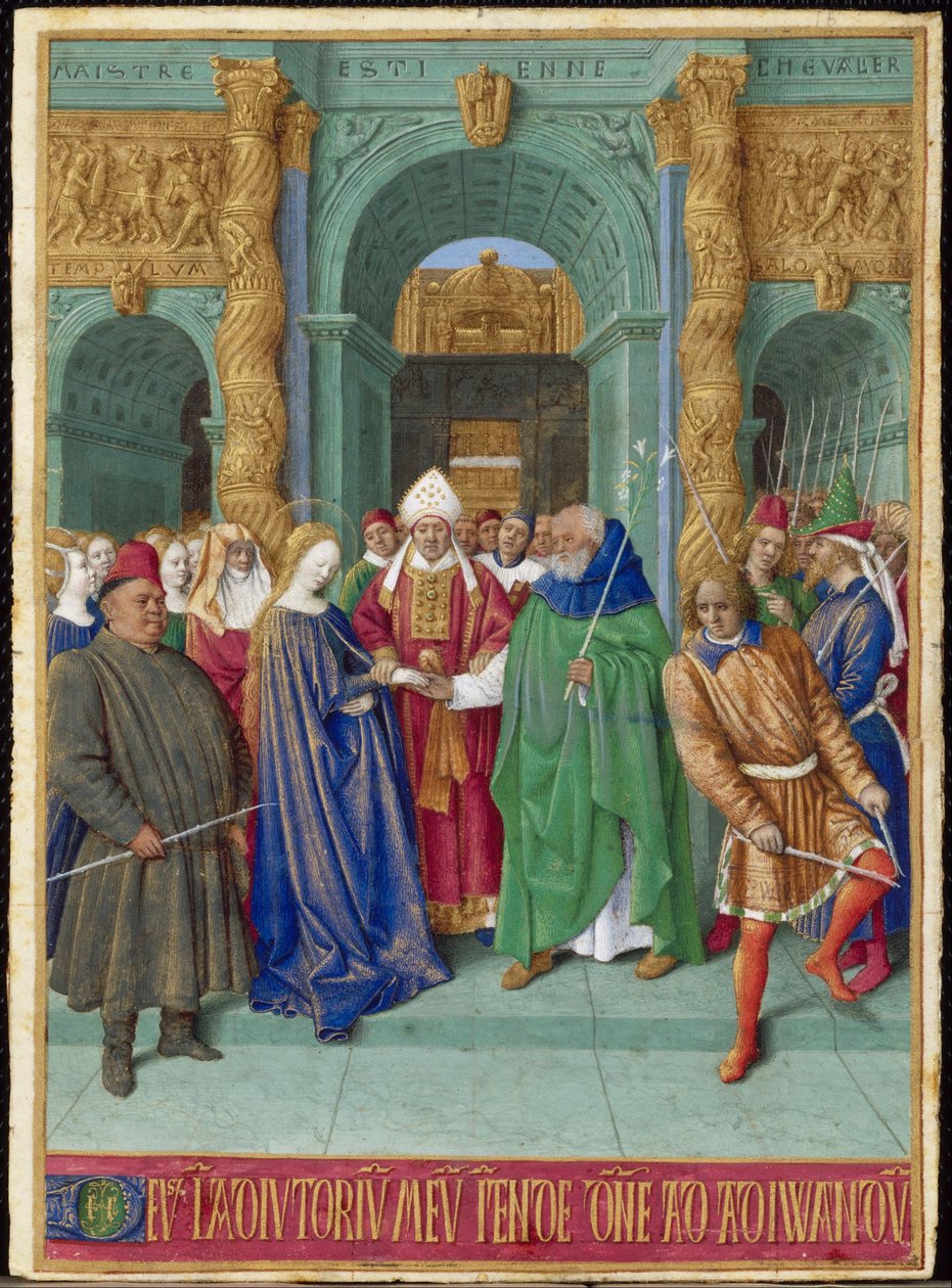 Le Mariage de la Vierge, miniature tirée des Heures d