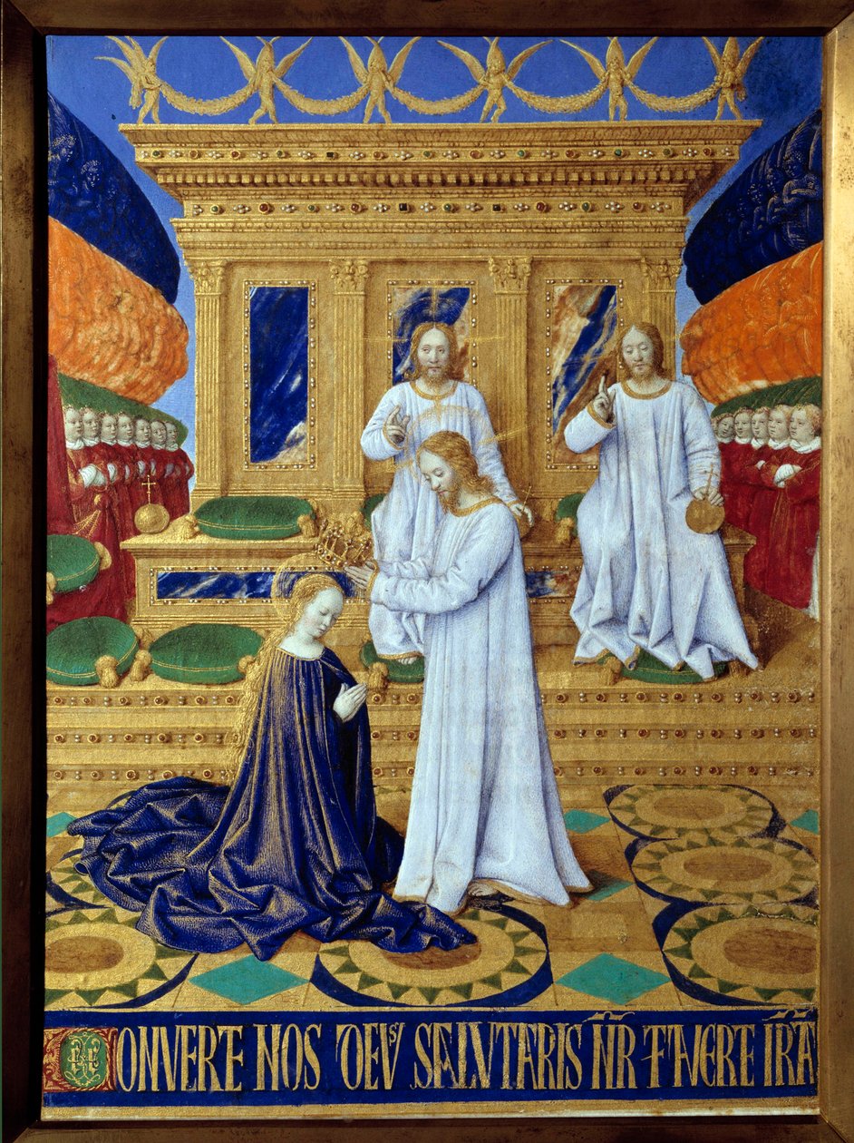 Couronnement de la Vierge. Miniature tirée de "Le Livre d