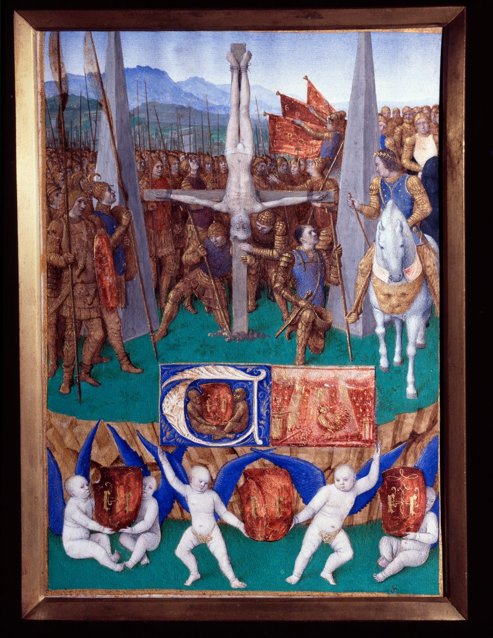 Le martyre de Saint Pierre, miniature tirée du Livre d