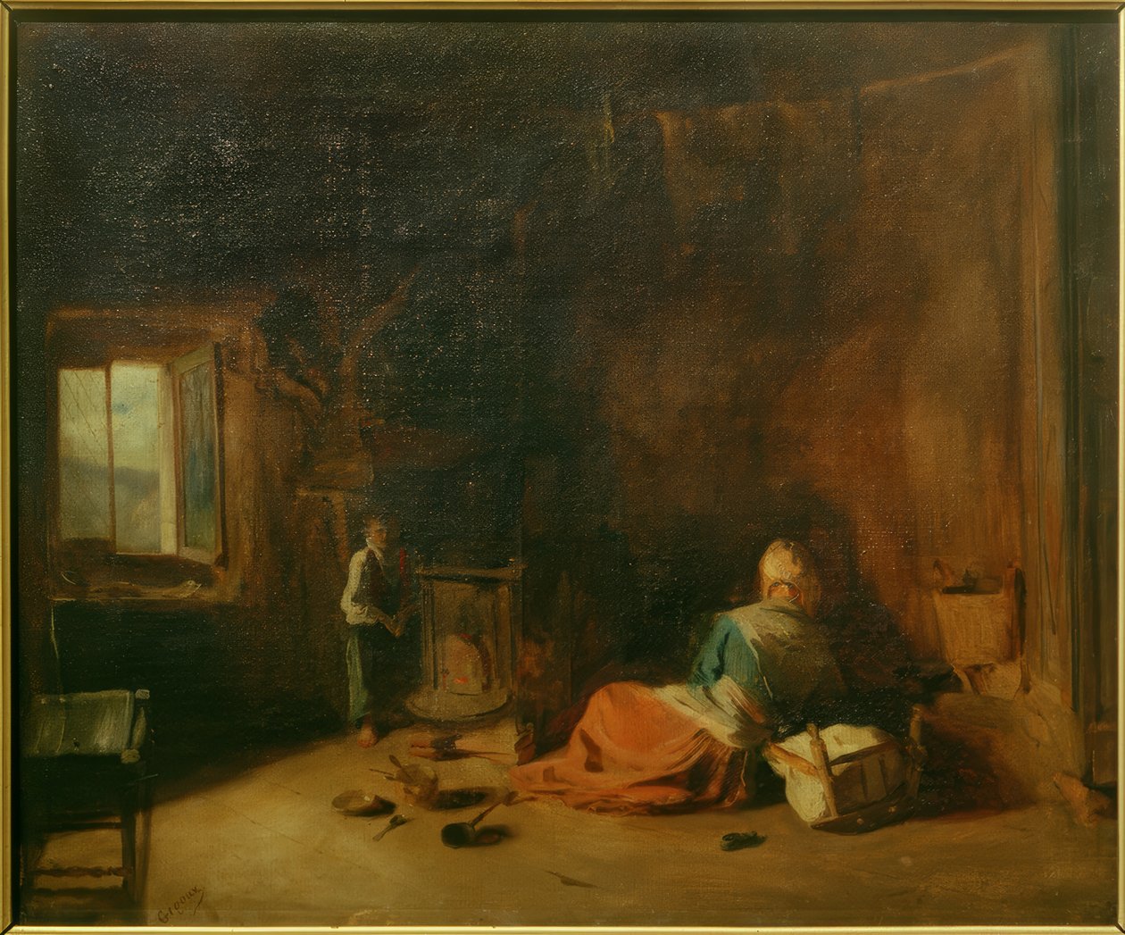 Intérieur paysan - Jean Francois Gigoux
