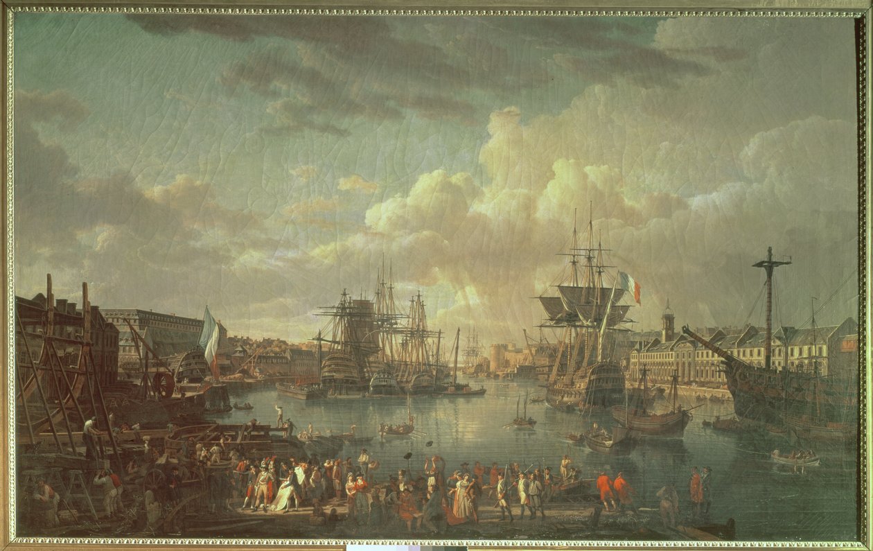 Vue du port de Brest - Jean Francois Hue