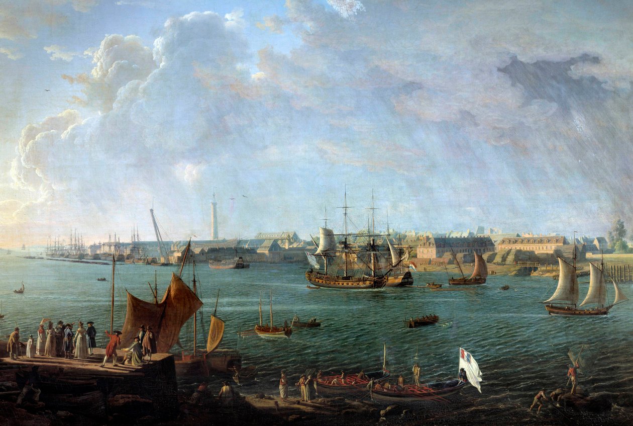 Vue du port de Lorient au 18ème siècle (détail) - Jean Francois Hue