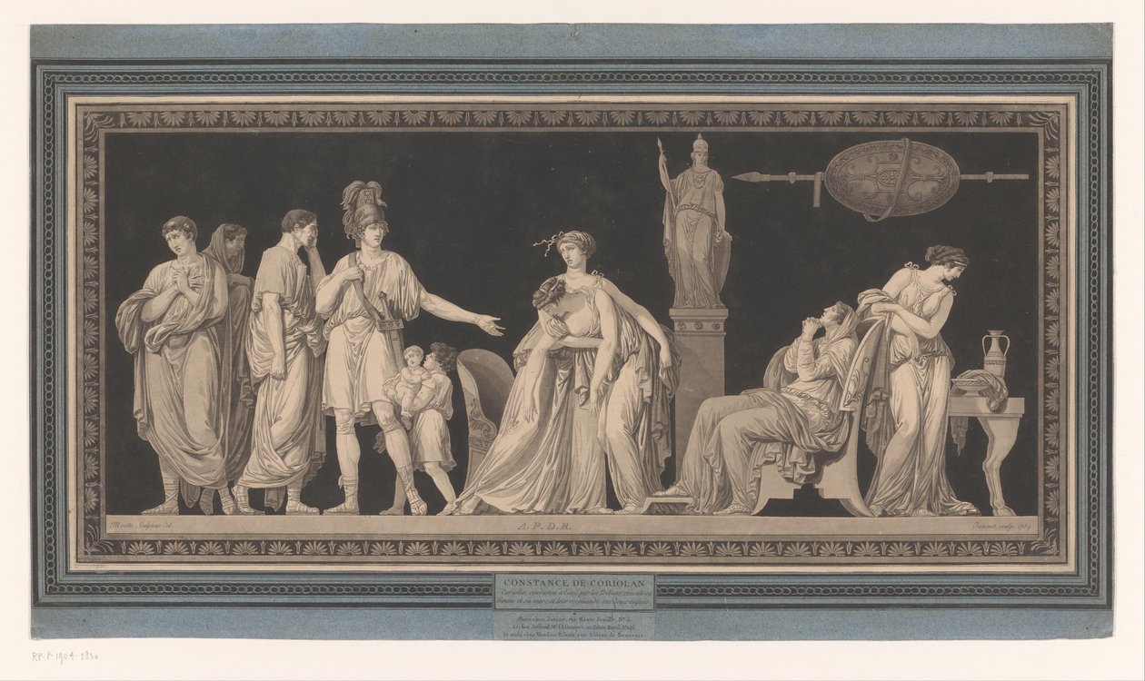 Coriolanus console sa femme et sa mère - Jean Francois Janinet