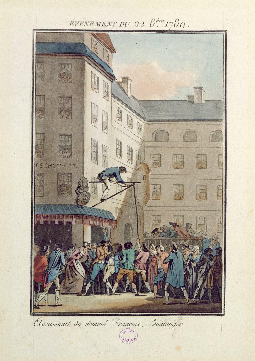 Événements du 22 octobre 1789 : Pendaison d
