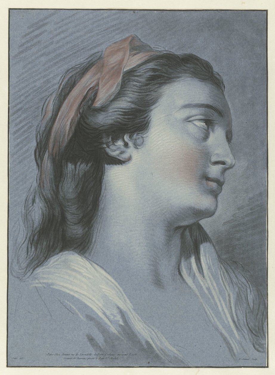 Tête de jeune femme - Jean Francois Janinet