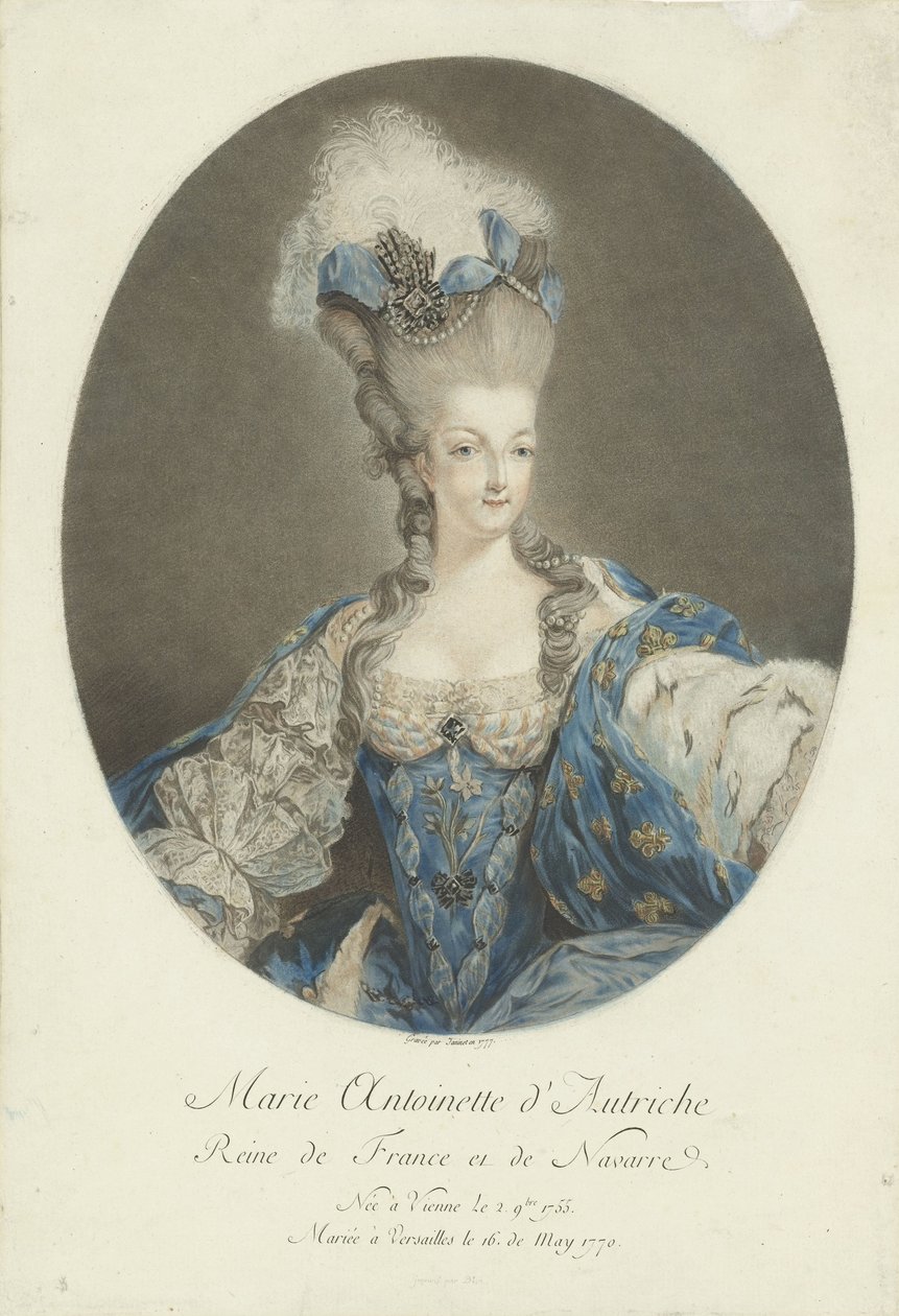 Portrait de Marie Antoinette - Jean Francois Janinet
