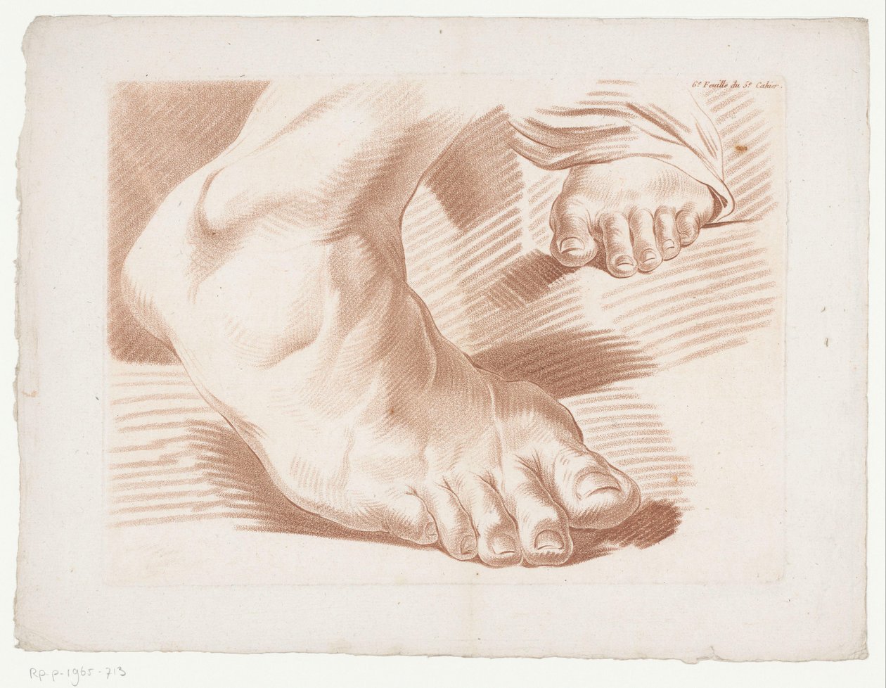 Deux pieds (6.e Feuille du 5.e Cahier) (Compositions avec parties du corps humain) (Cinquième Cahier de Principes de Dessein) - Jean Francois Janinet