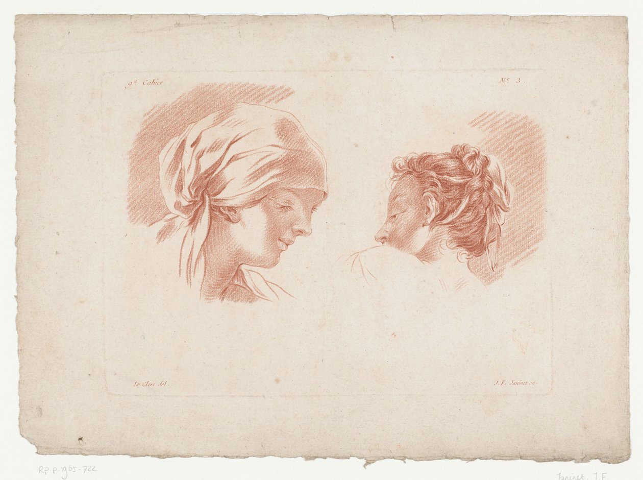 Deux têtes de femmes (série) - Jean Francois Janinet