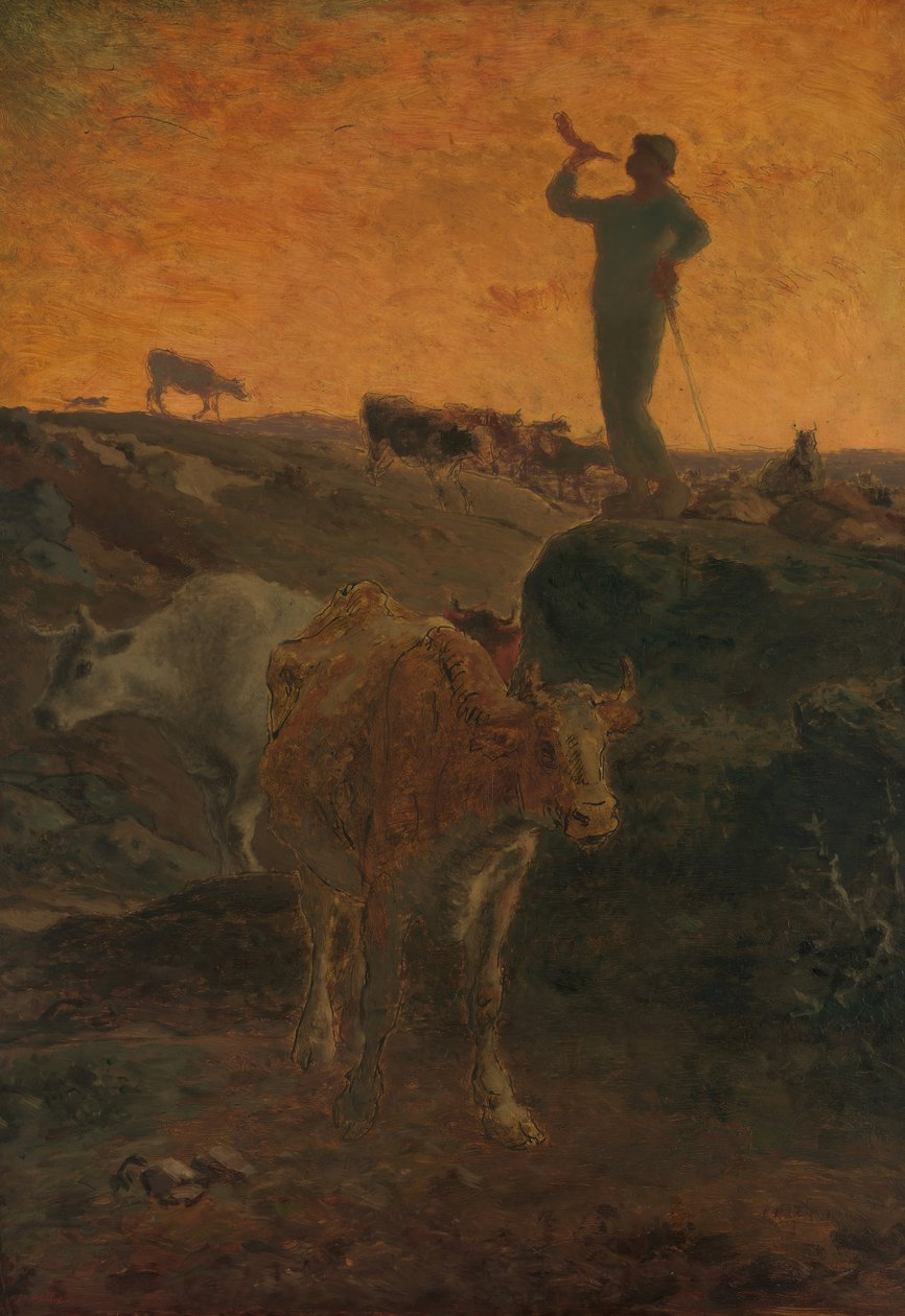 Appel des vaches à la maison - Jean Francois Millet