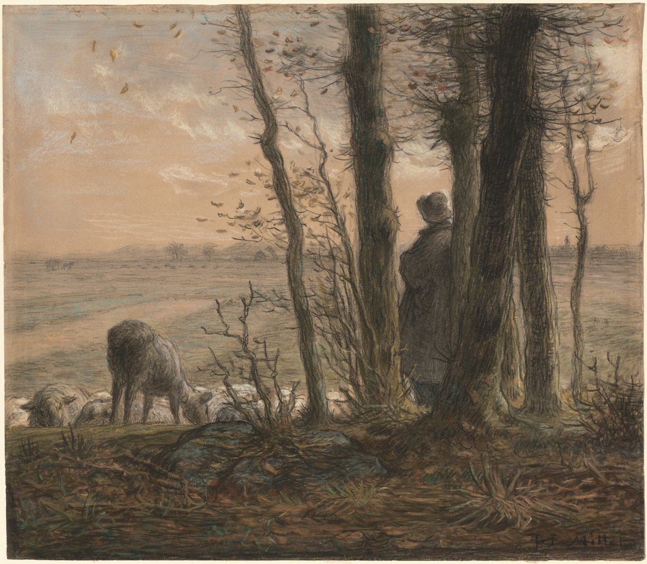 Feuilles tombantes - Jean Francois Millet
