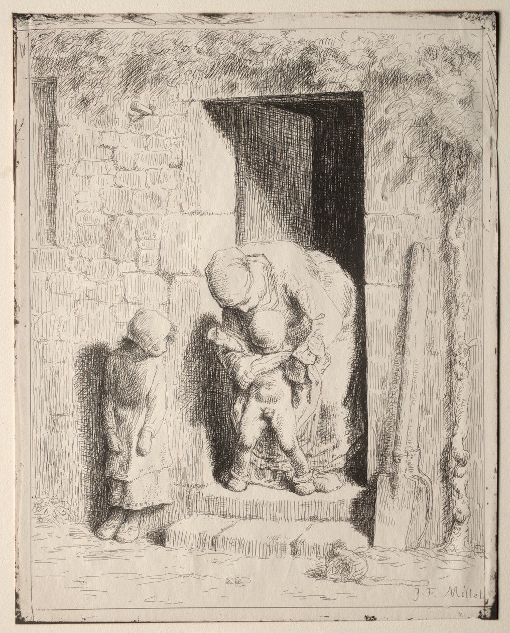 Précaution maternelle - Jean Francois Millet