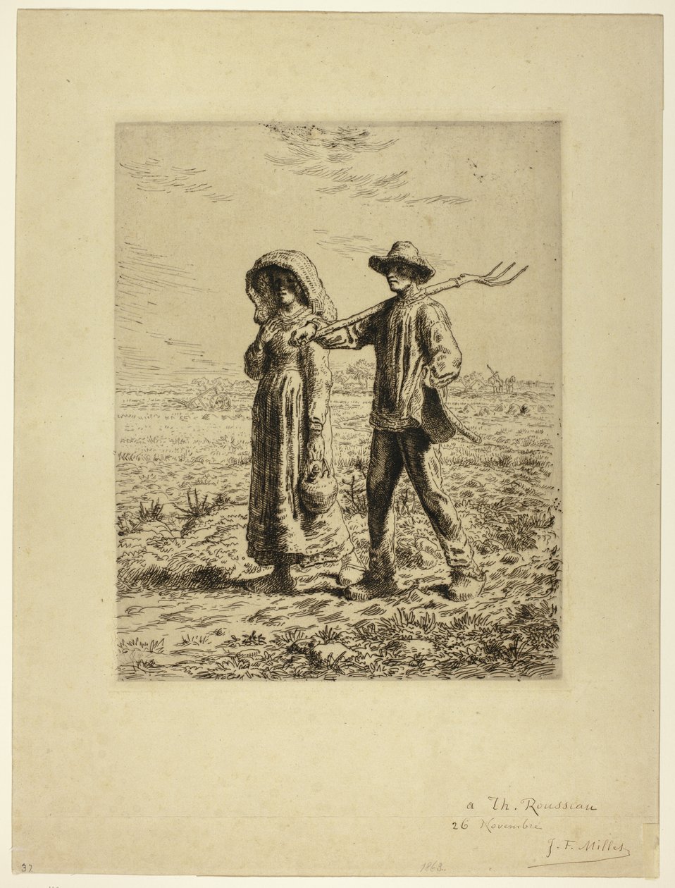 Paysans allant travailler - Jean Francois Millet