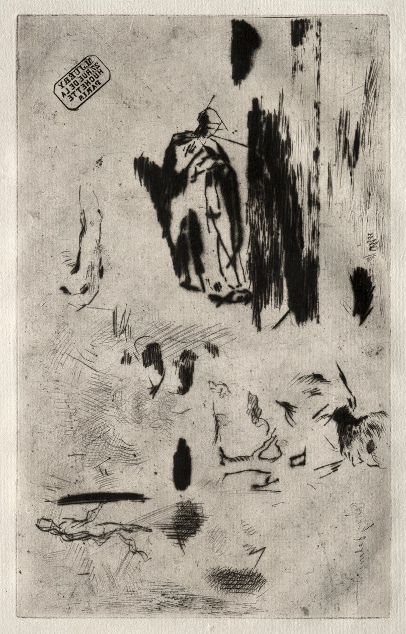Assiette avec croquis - Jean-Francois Millet
