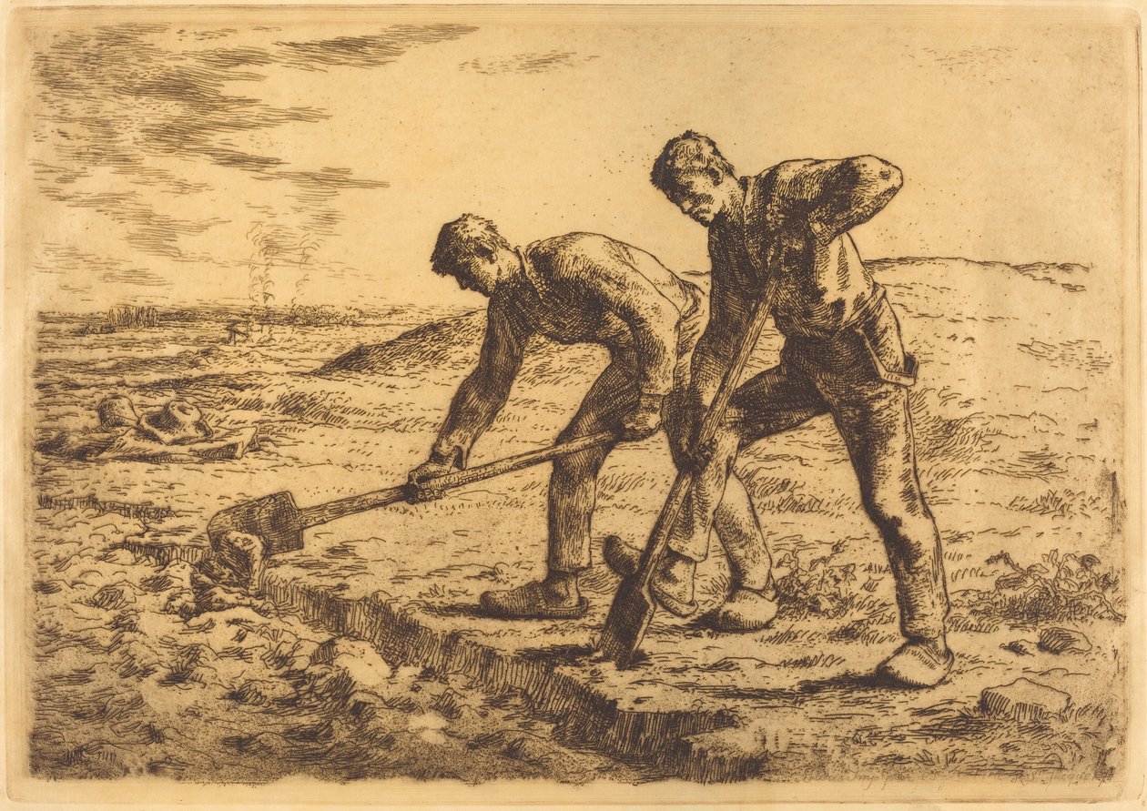 Les bêcheurs - Jean Francois Millet