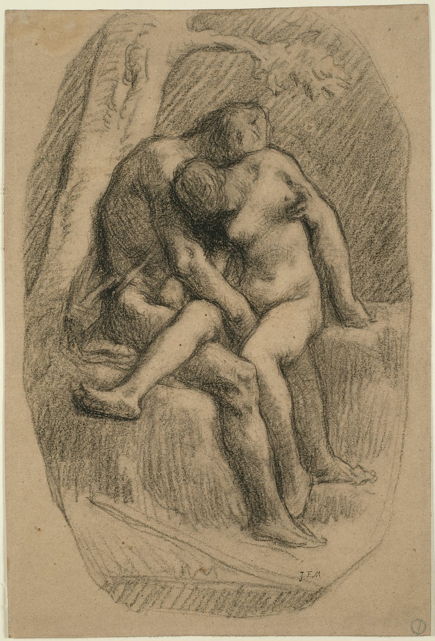 Les amoureux - Jean Francois Millet