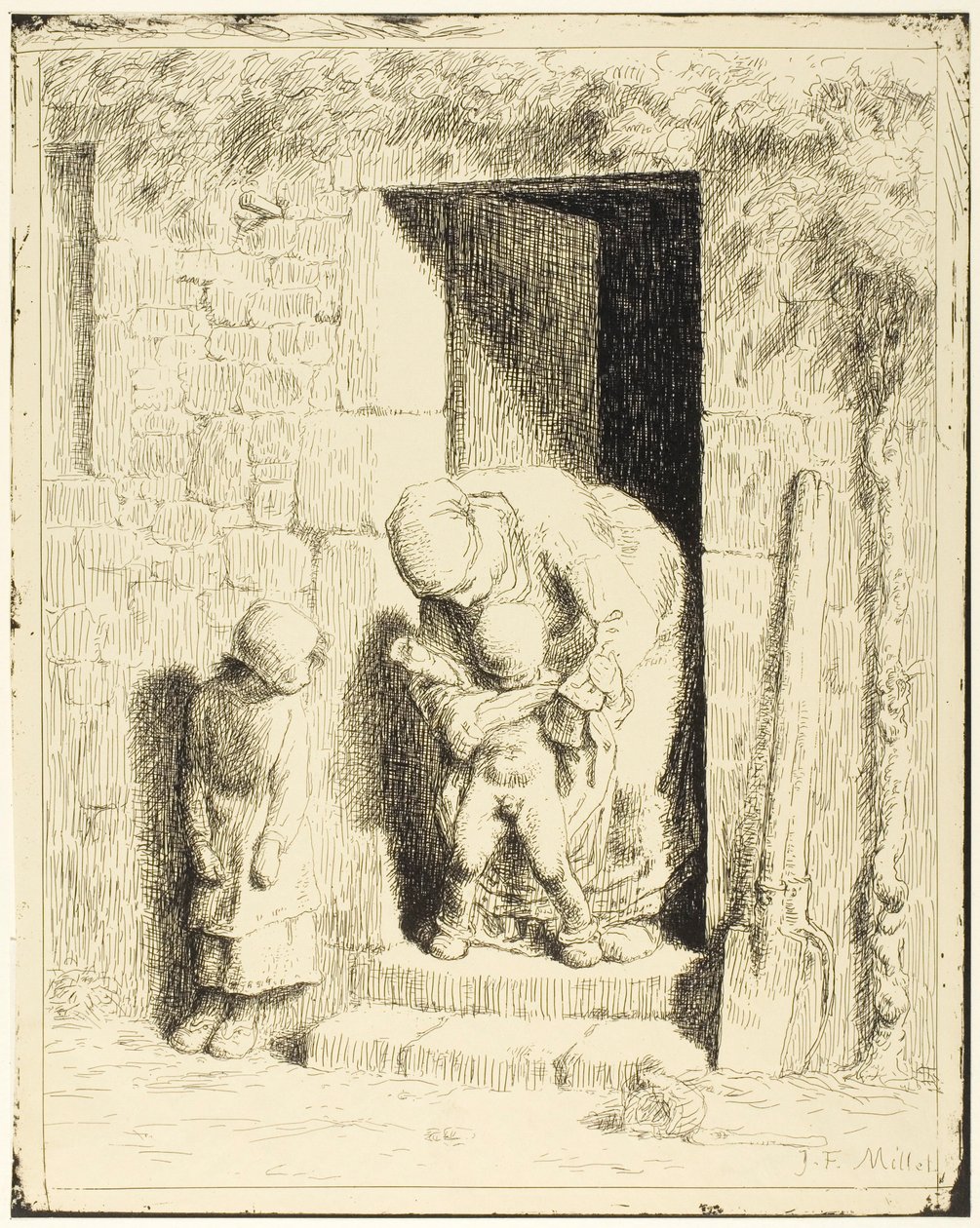 La Précaution Maternelle - Jean Francois Millet