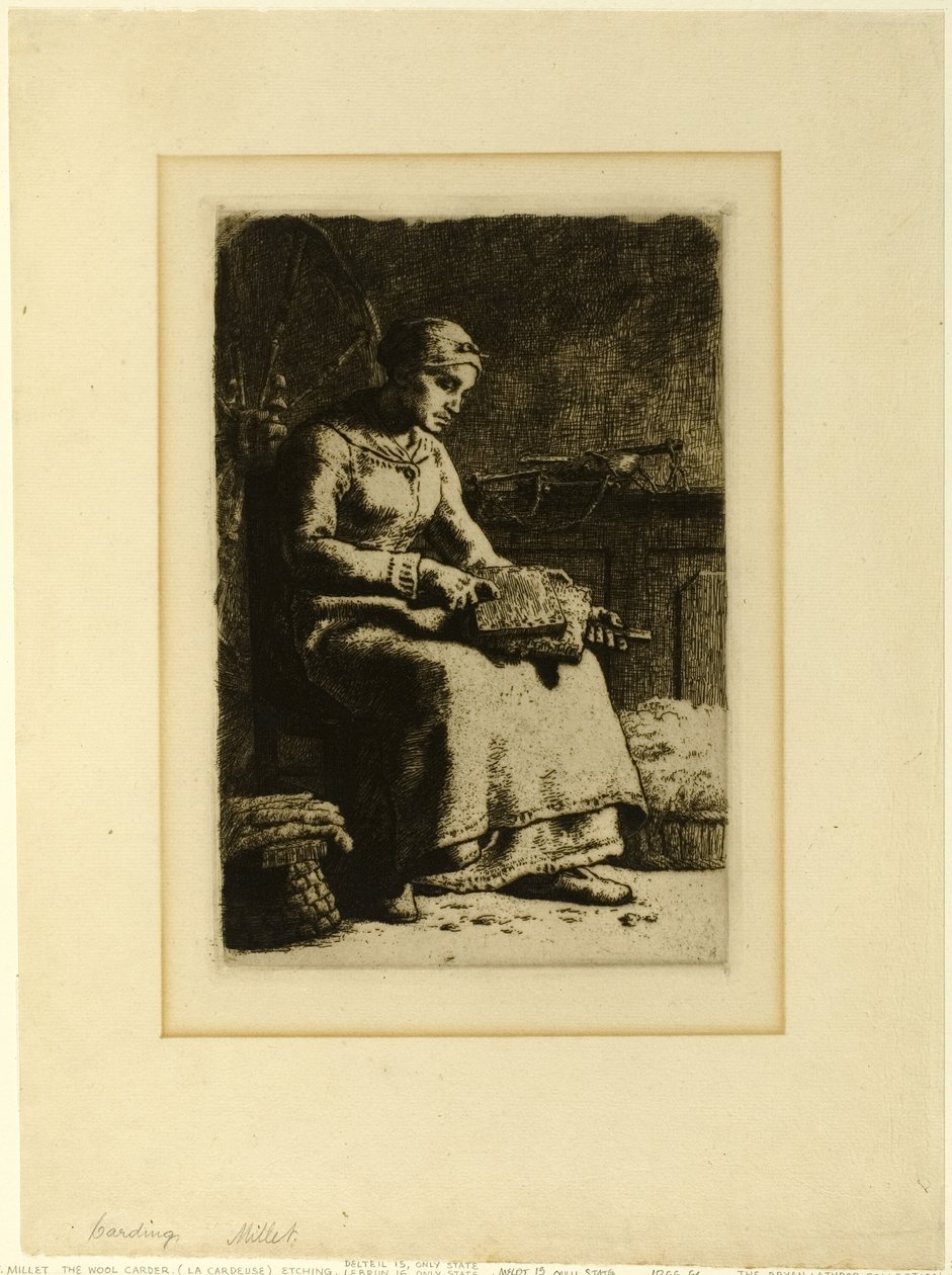 Le cardeur de laine - Jean-Francois Millet
