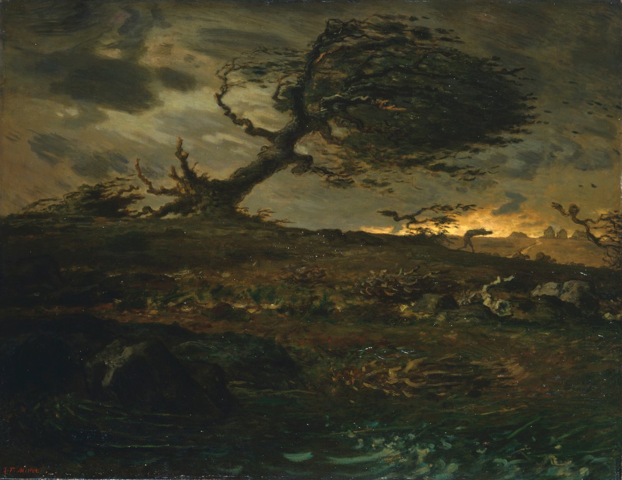 La rafale de vent, 1871-73 - Jean Francois Millet