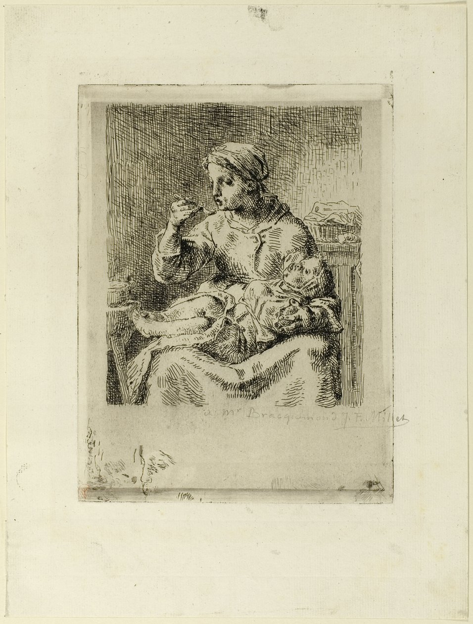 Femme nourrissant son enfant - Jean Francois Millet